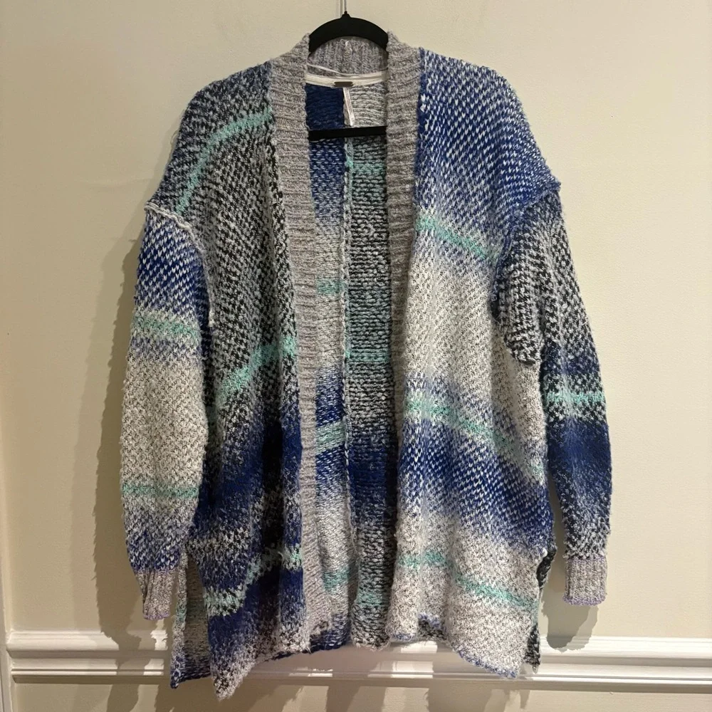 Free People Daydreamer Cardigan Sparkling Seas Size XS Extra Small - Picture 7 of 12